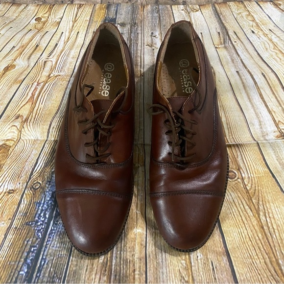 Florsheim @Ease Lace Up Brown Leather Derby Oxfords Size 11 D - Picture 2 of 5